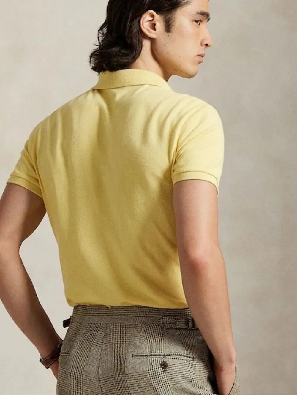 🆕️🏇RALPH LAUREN SOFT POLO Classic Slim Fit, XL - Pastel Yellow, Mint Pony